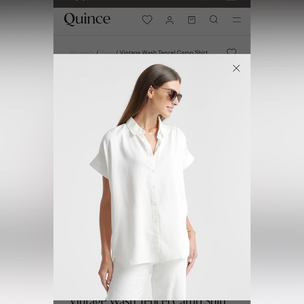 Quince Tencel Camp Shirt NWT